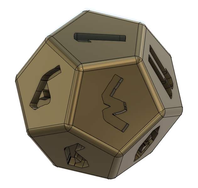 Dodecahedron Rune Dice