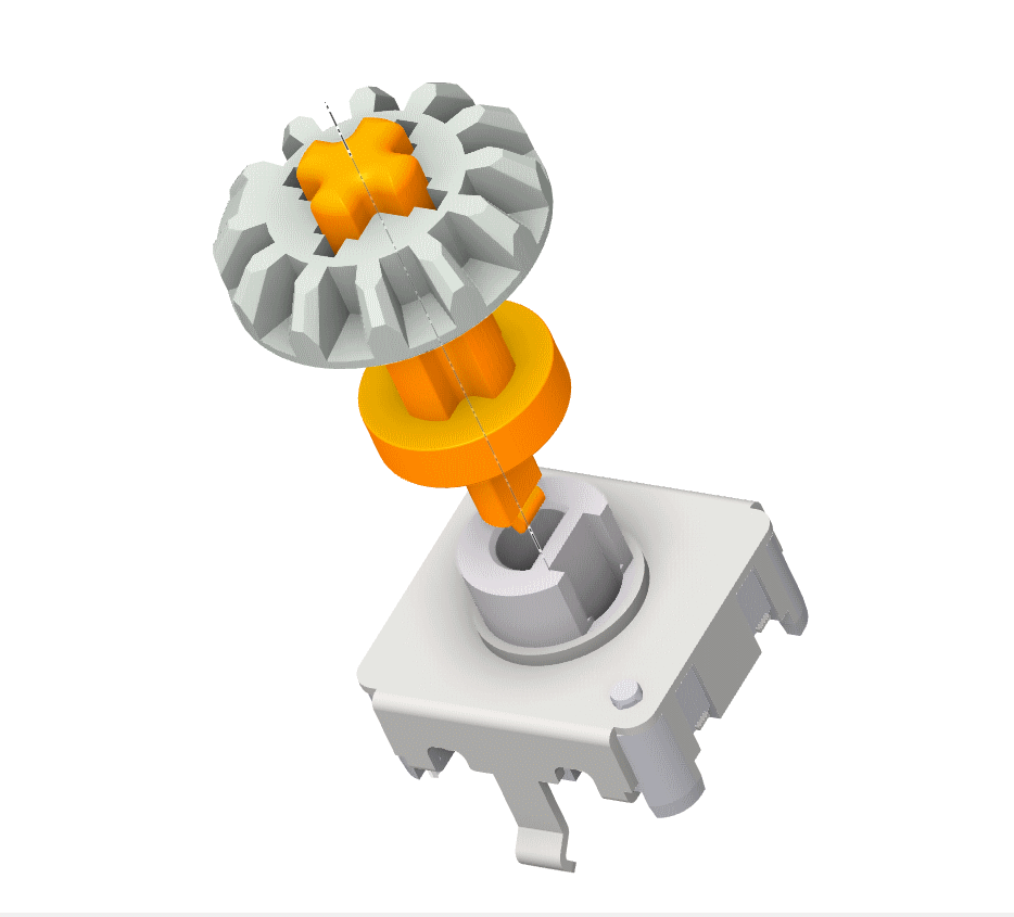 EC12 rotary encoder to LEGO Axle connector