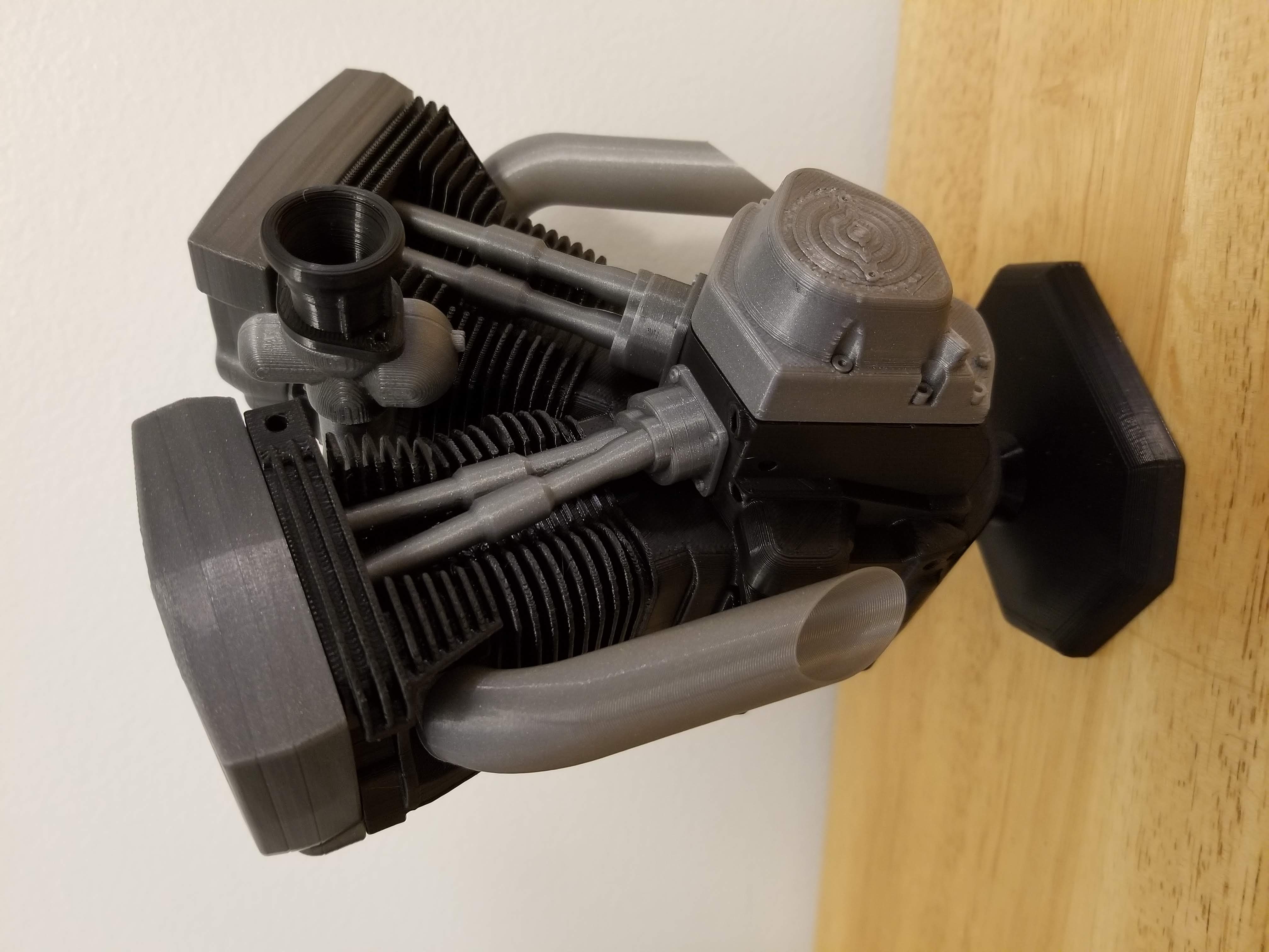Harley Evolution Engine - Resized and Accessorized