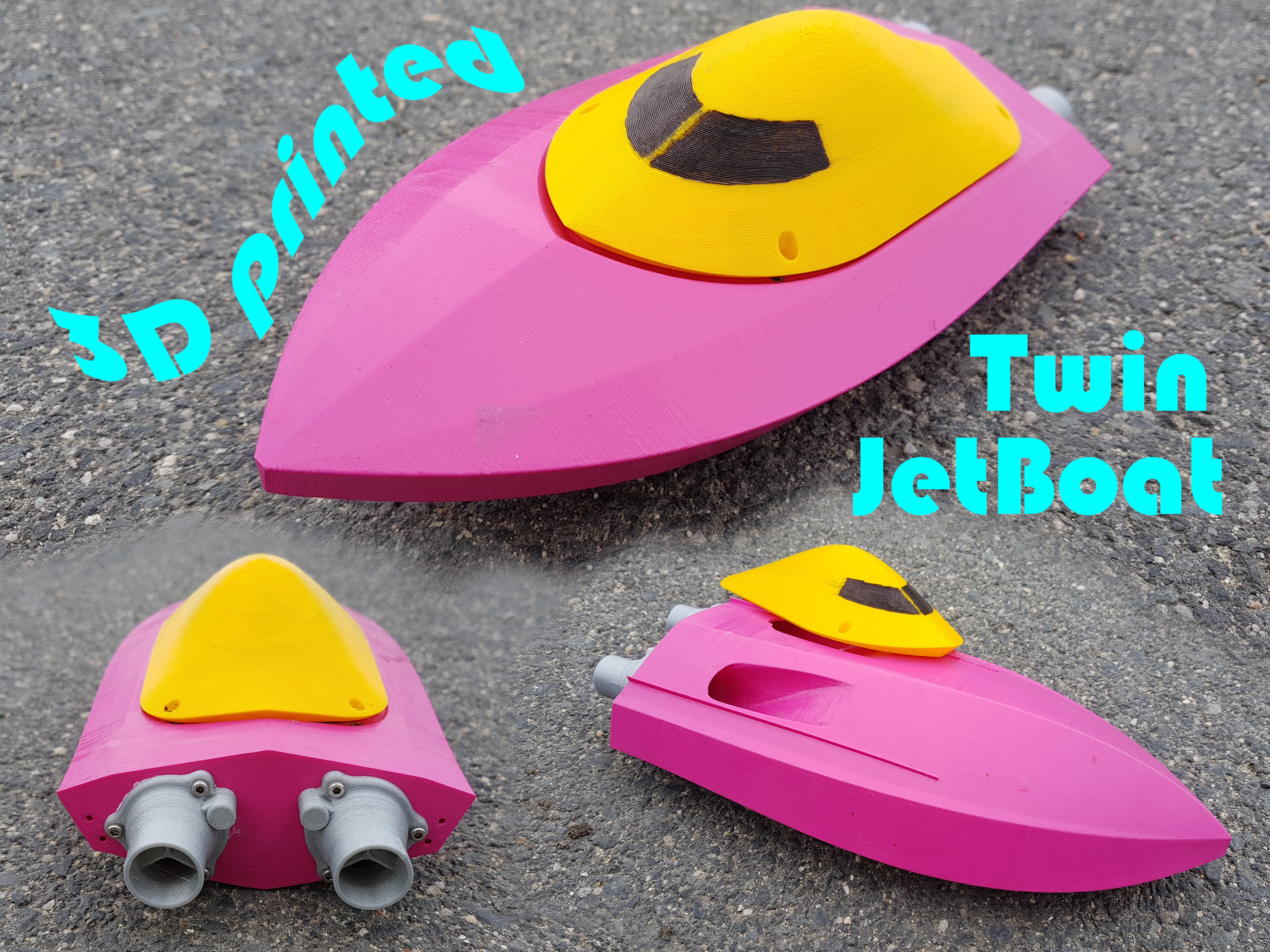 RC Mini Twin Jet Boat - Test Print