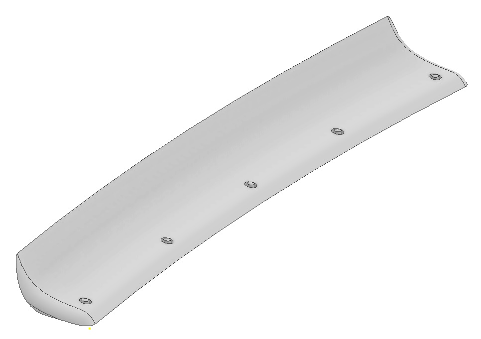 Rear Rocket Style RC Drift Wing 1/10 Scale.