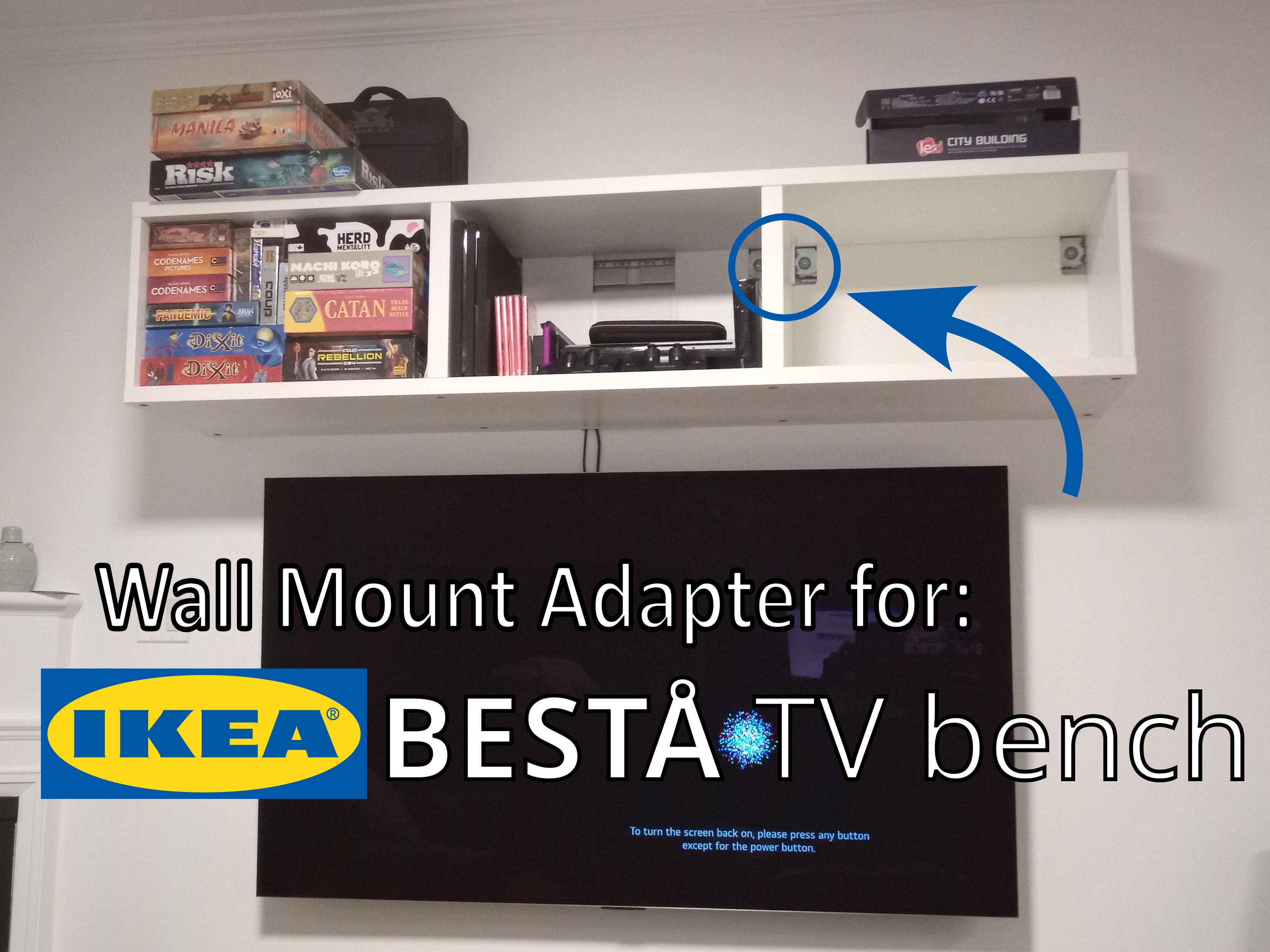 Ikea Besta (Bestå) TV Bench Rail Adapter