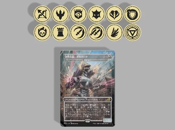 MTG Ikoria Tokens / counters for svg/dxf file