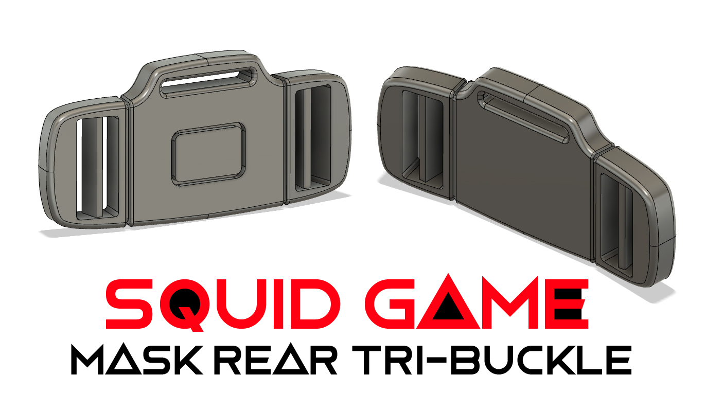 Squid Game Inspired - YKK Rear mask tri buckle