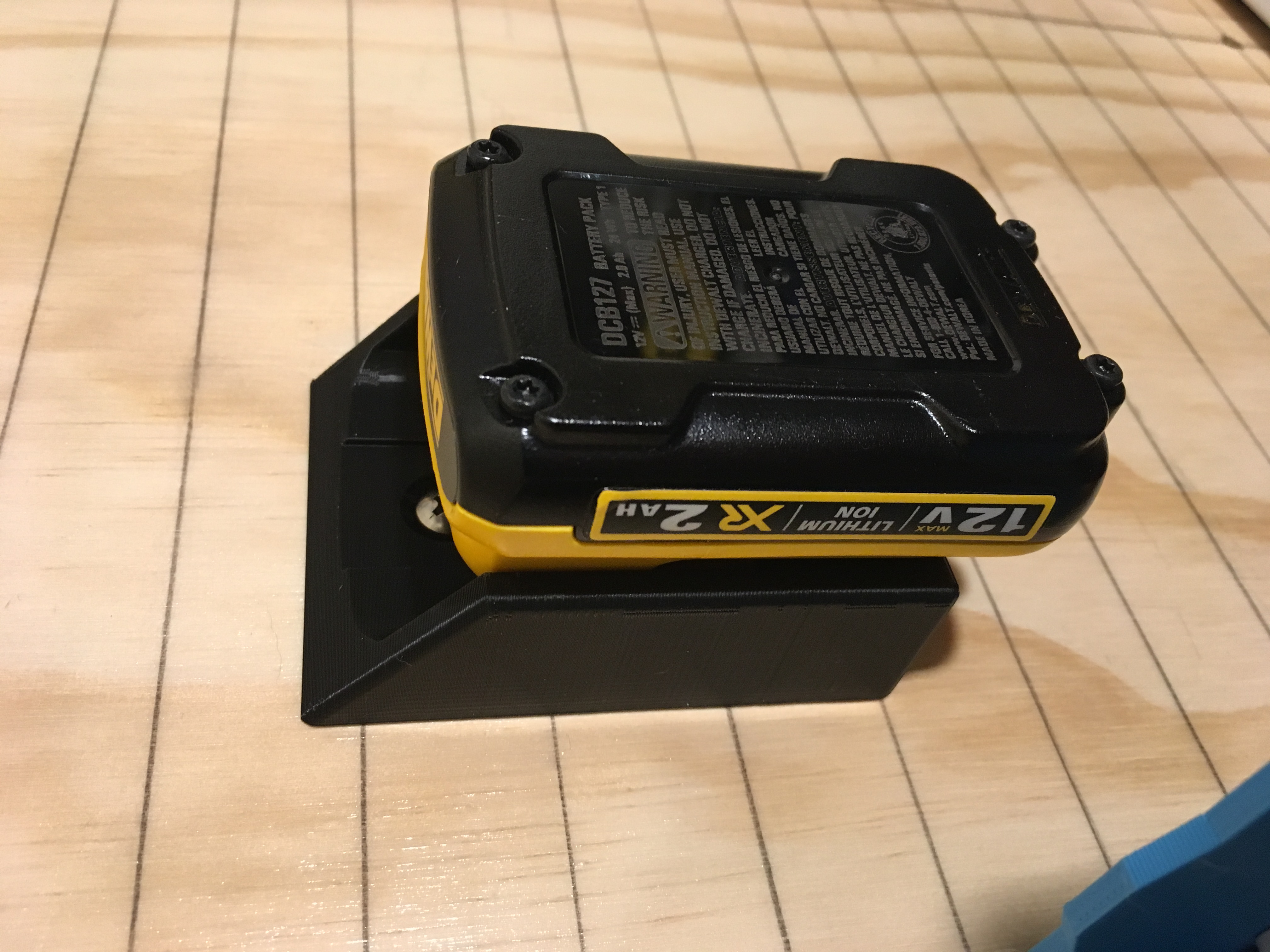 Wall Mount For DeWalt 12, 20 & 60V MAX Batteries.