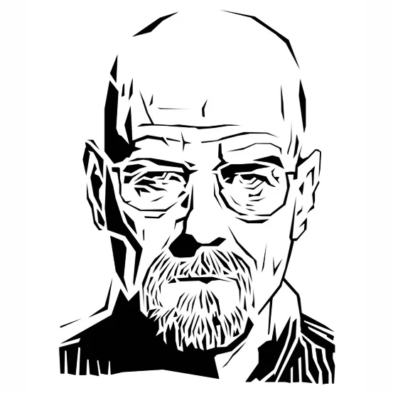 Walter White stencil 1
