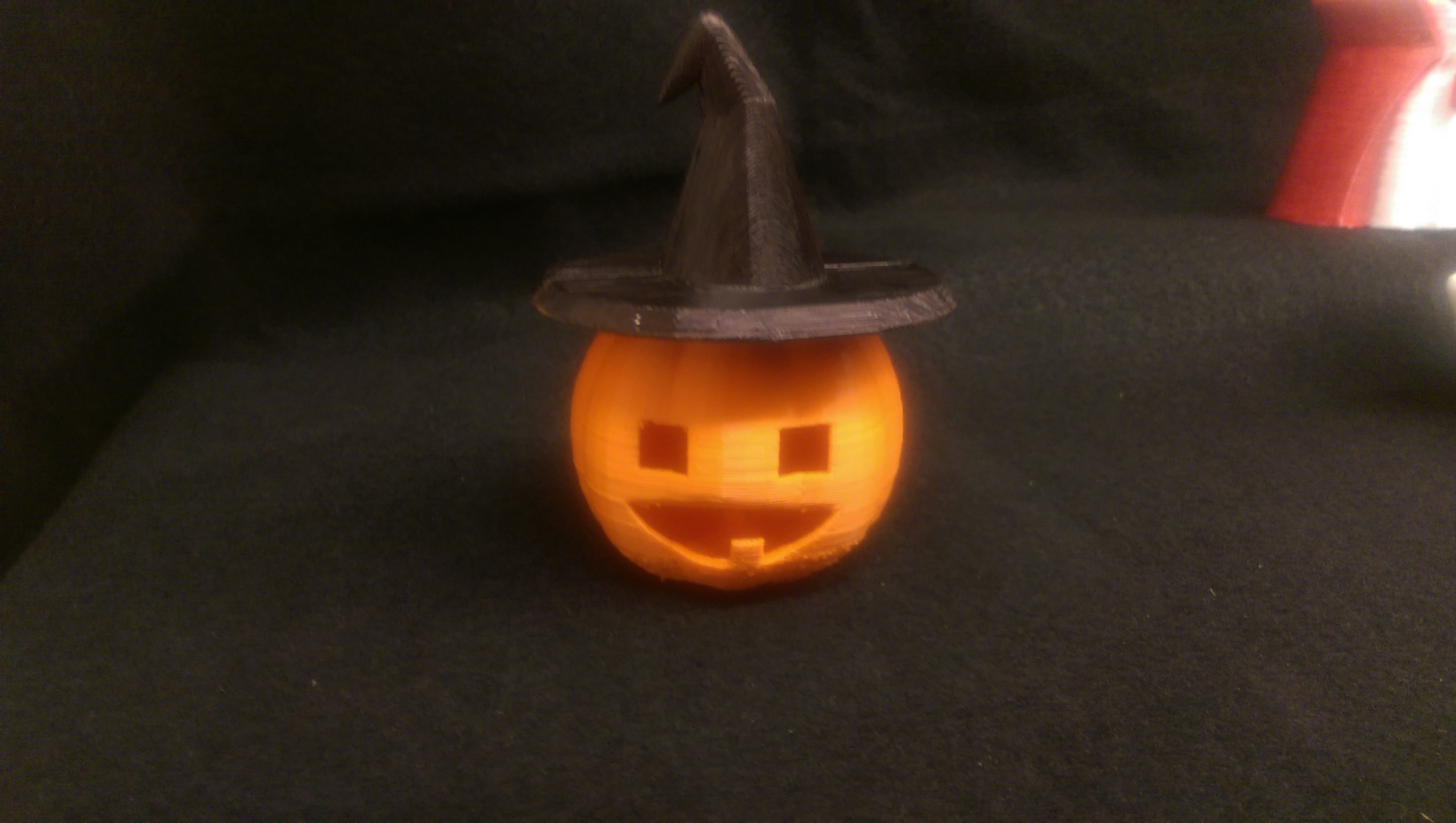 Pumpkin with Witch Hat