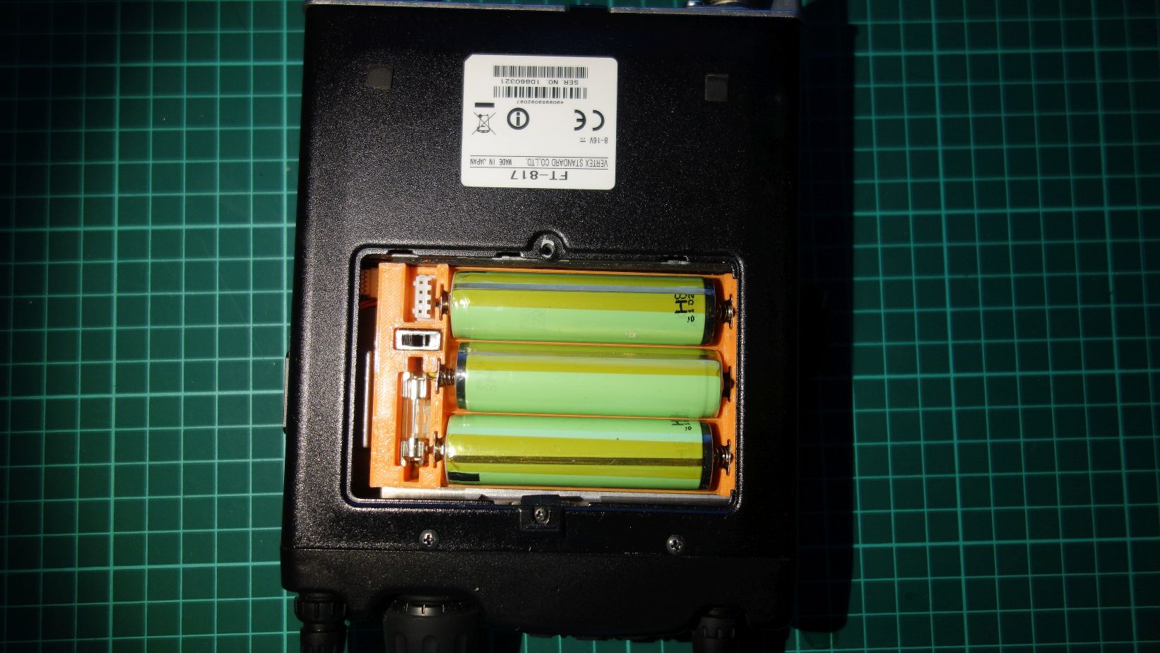 Yaesu FT-817 3x18650 battery holder