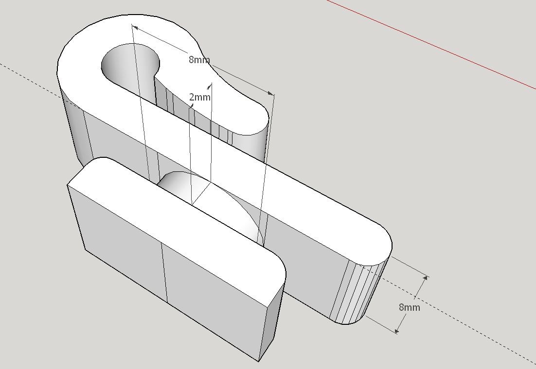 Metal Profile 8mm slot twist clip