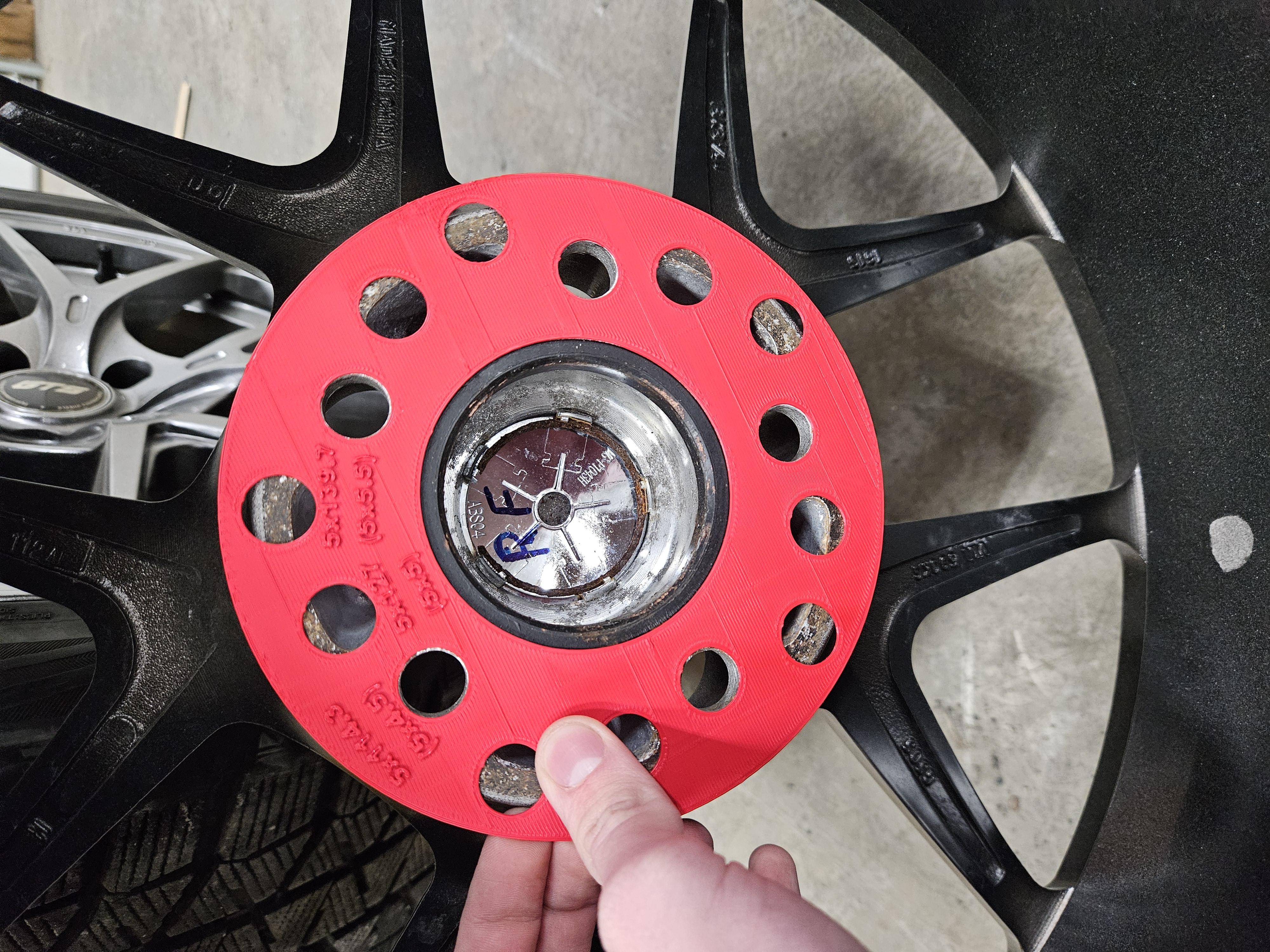 5 lug wheel bolt pattern template (every size)