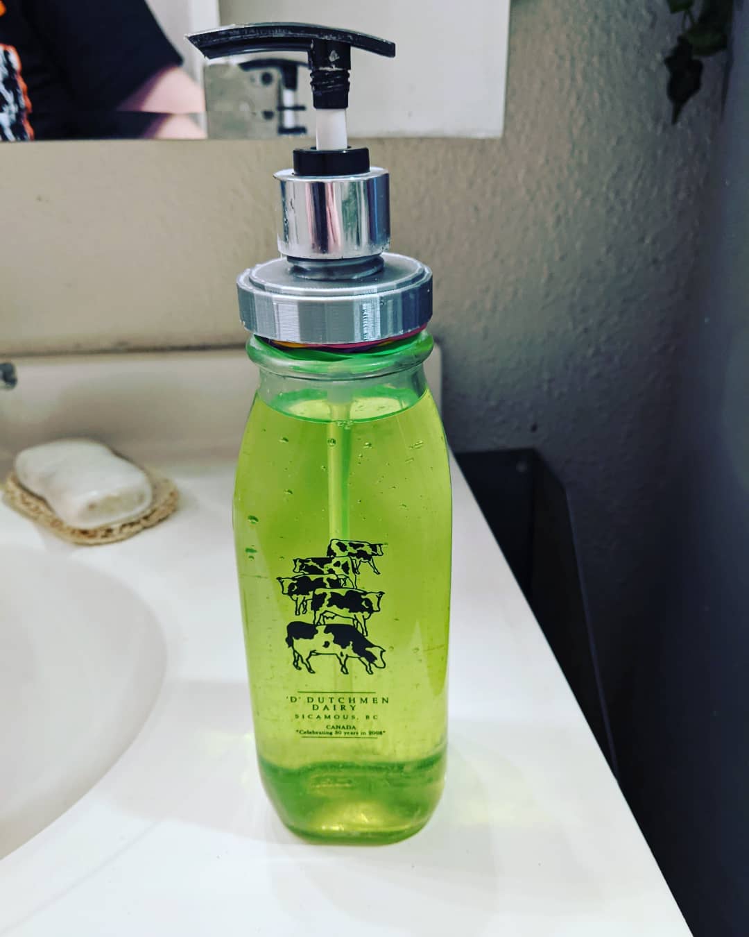 Milk Jar to Soap Dispenser Cap (now includes Foaming Soap option!)