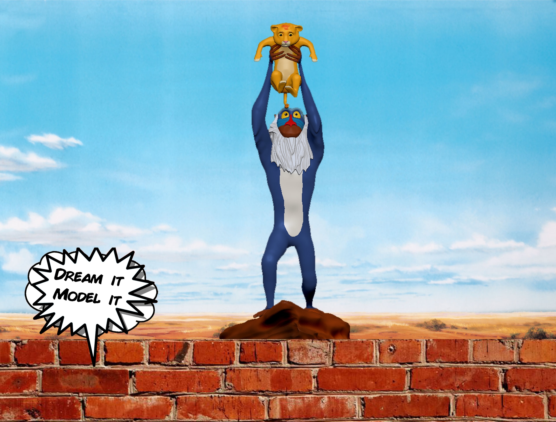 Rafiki & Simba [Lion King]