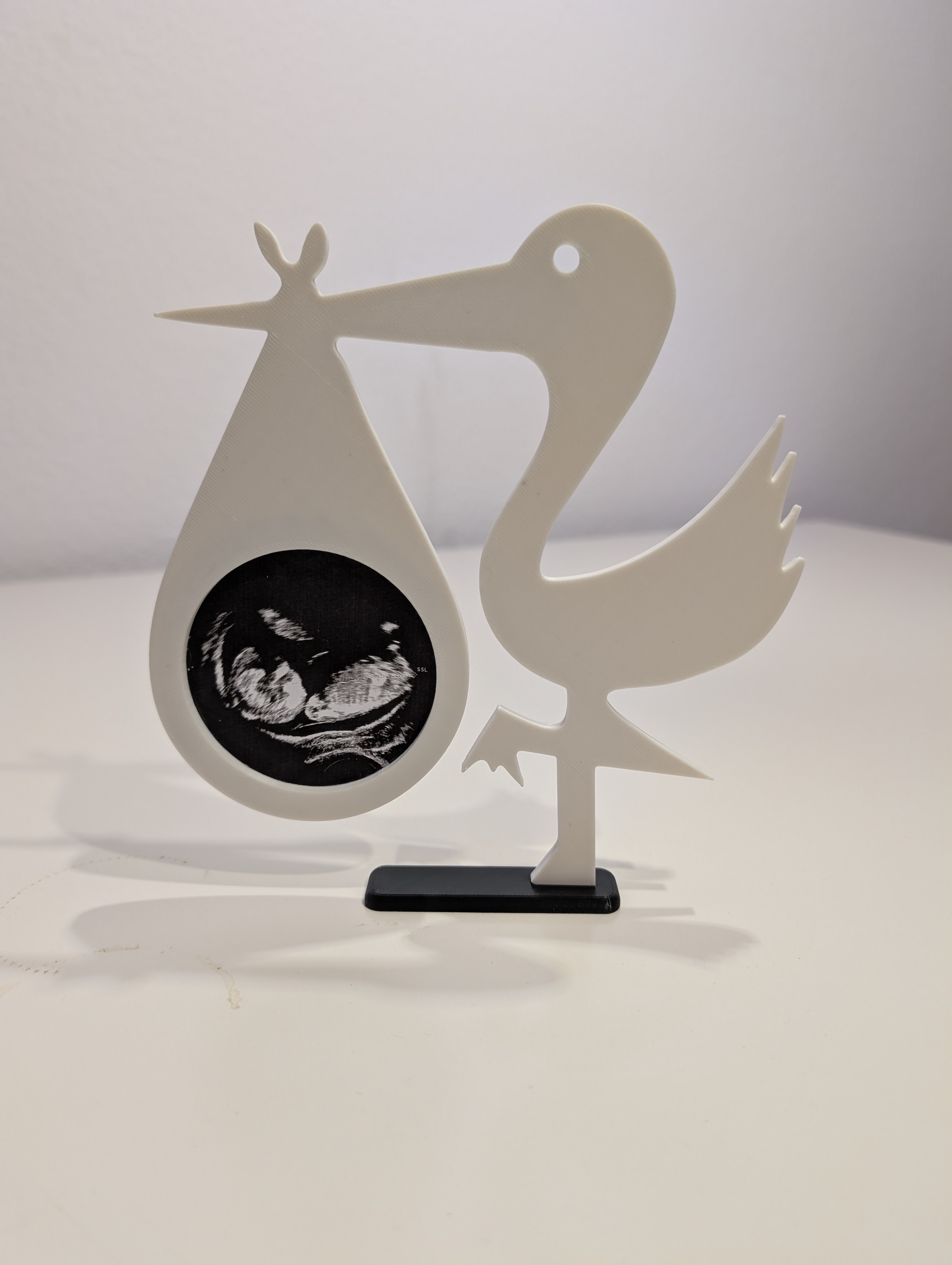 Frame for an ultrasound photo - Stork with foot
