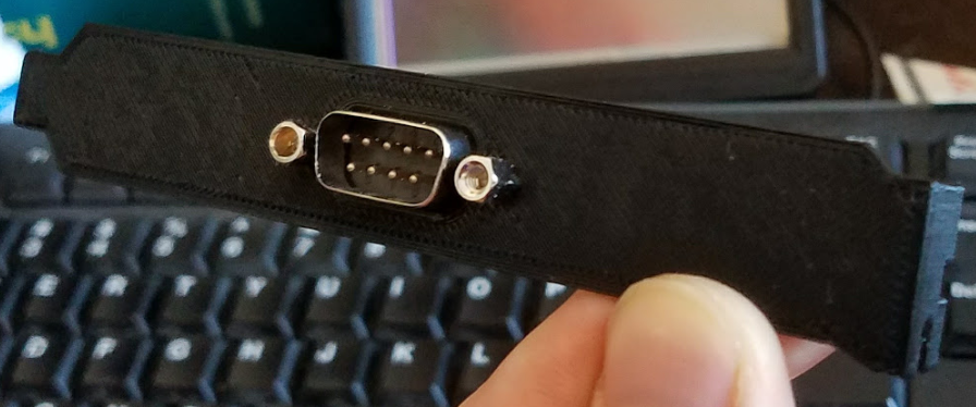 PCI plate with D-SUB 9 (serial) cutout