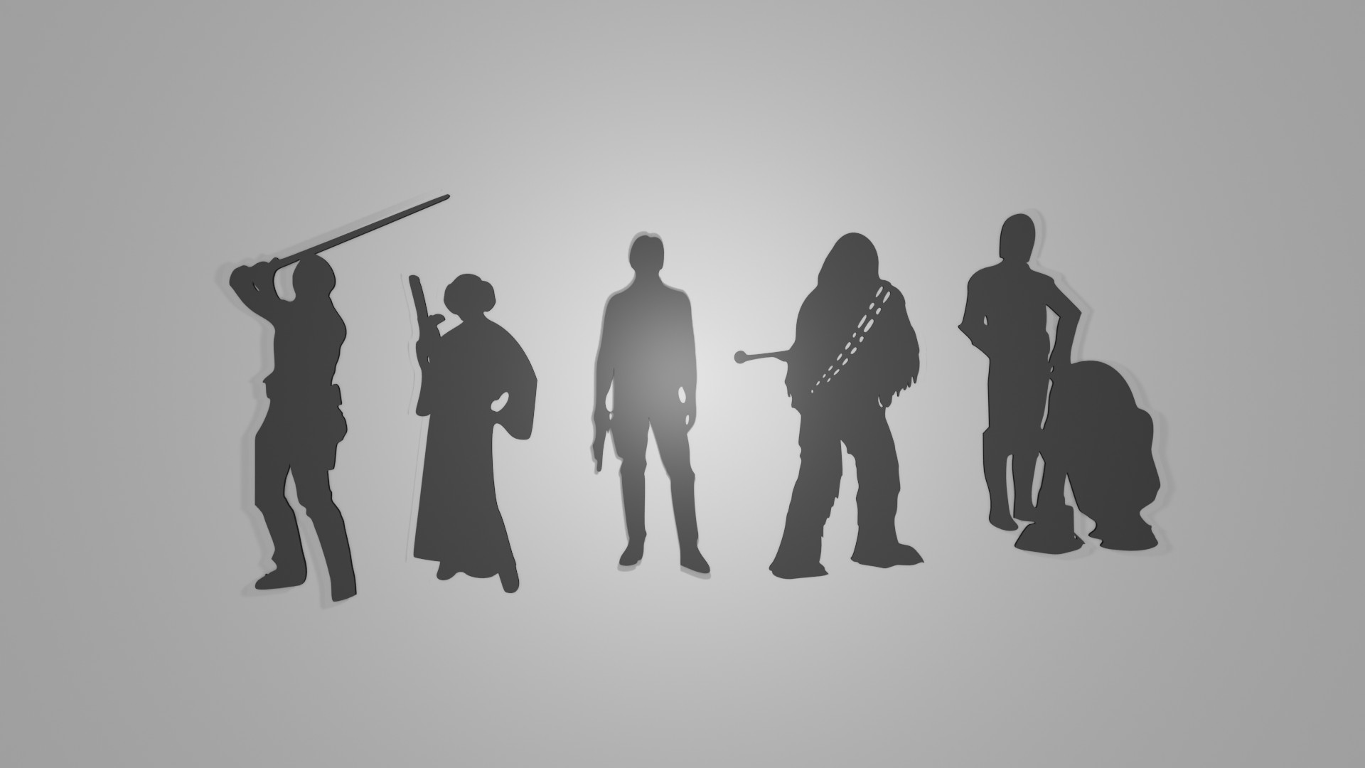 Star Wars characters wallart collection