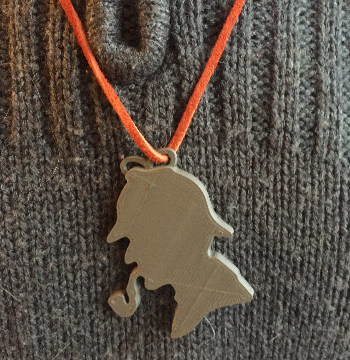 Detective Silhouette Necklace Pendant