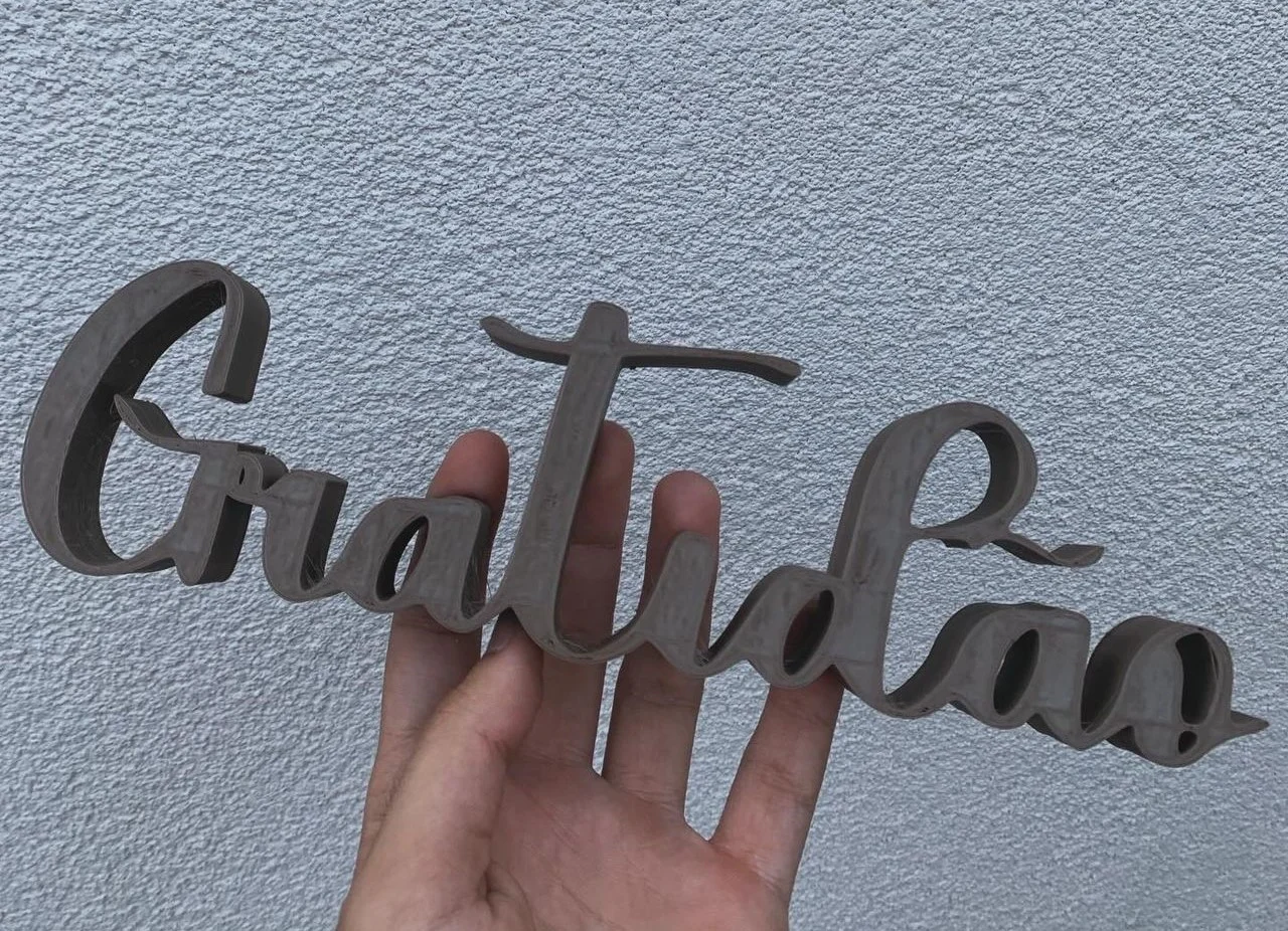 Palavra Gratidão Decoração - Word Gratitude Decoration