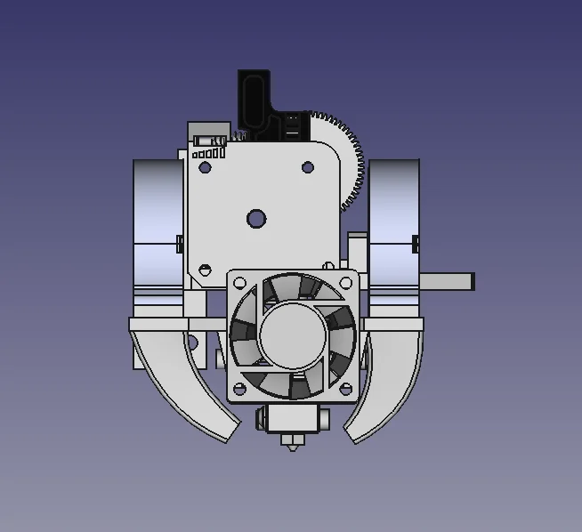 Tevo Tarantula Dual Blower Fan Duct for E3DV6 or Volcano + Titan for Direct or Bowden