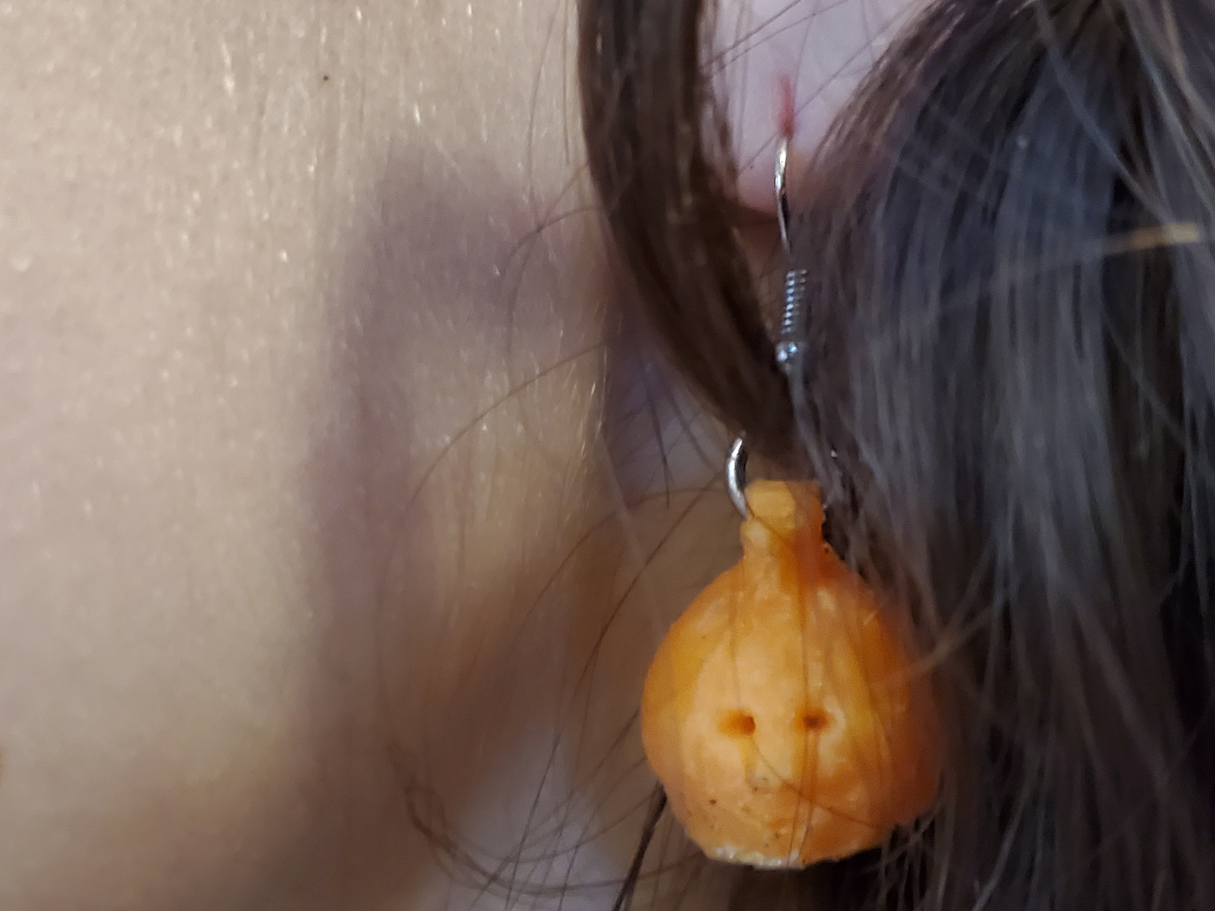Dopey Pumpkin Face Earrings