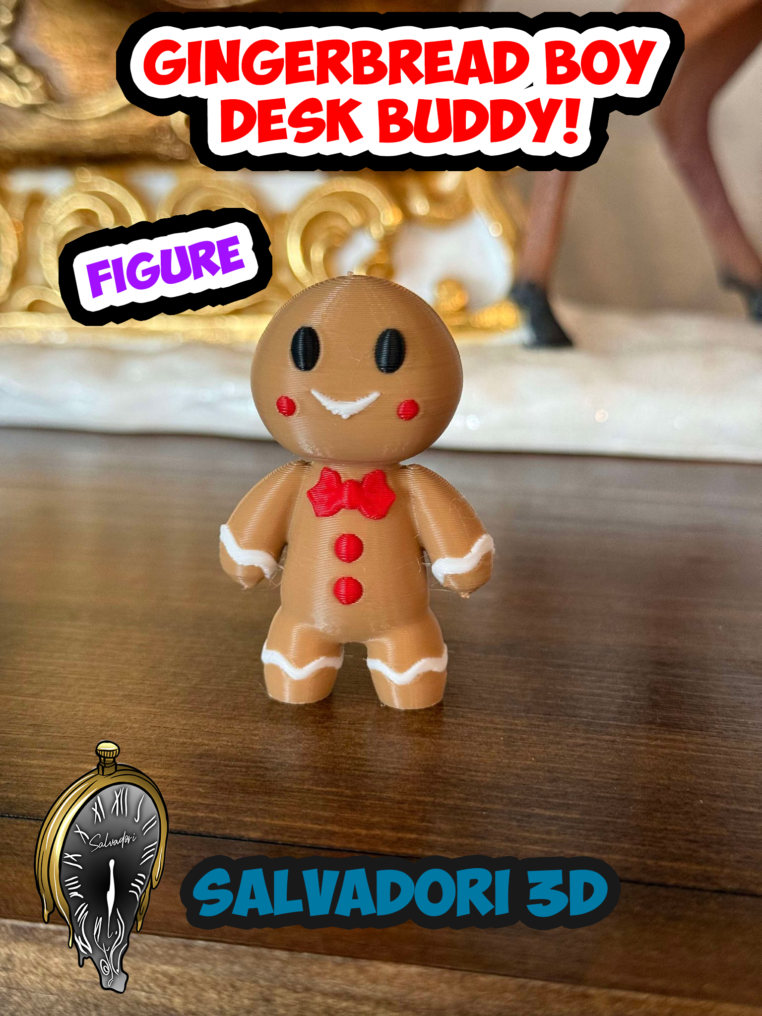 Gingerbread Boy Desk Buddy and Ornament