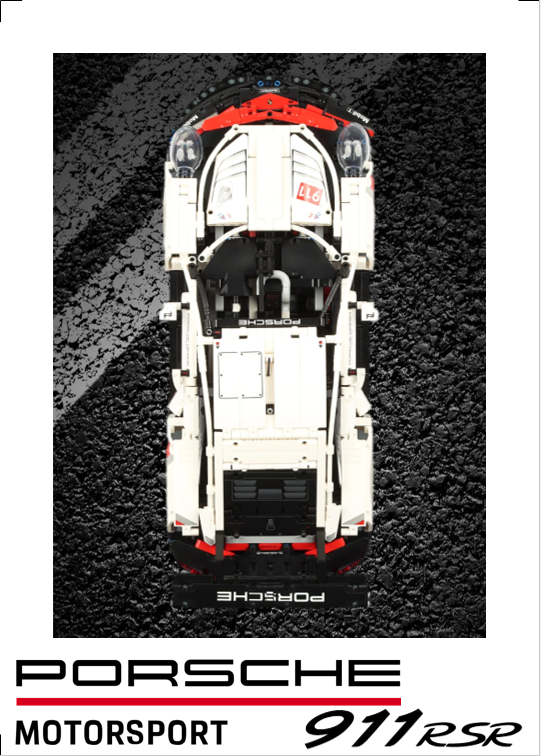 Lego 42096 Porsche 911 RSR Wall Mount