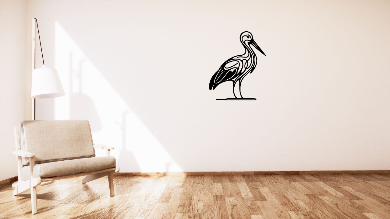 Stork / Čáp wall decoration