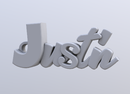 Justin keychain