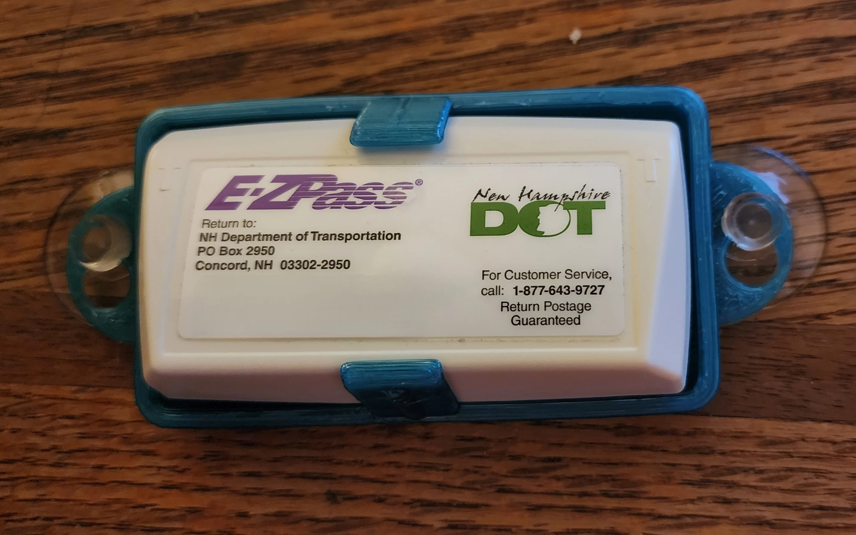 EZPass Toll Tag Holder with Rib