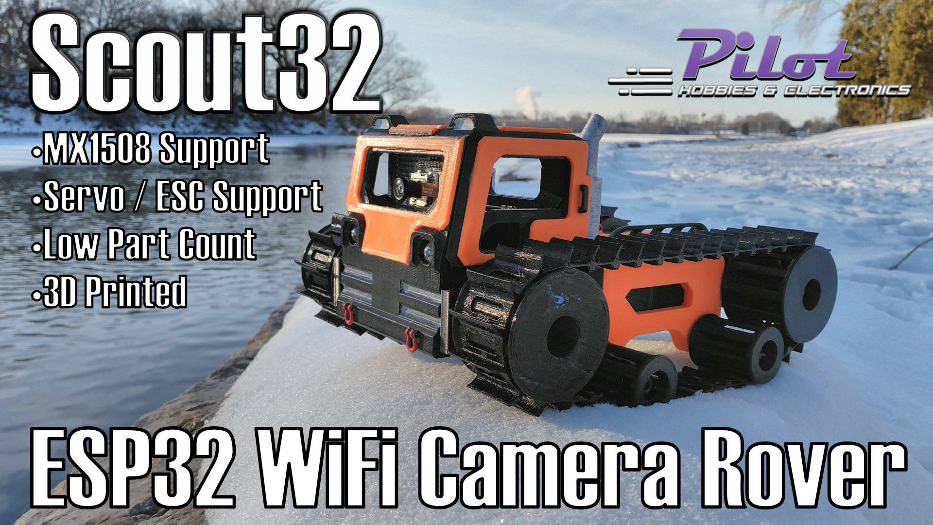 Scout32 ESP32 WiFi FPV Camera Rover