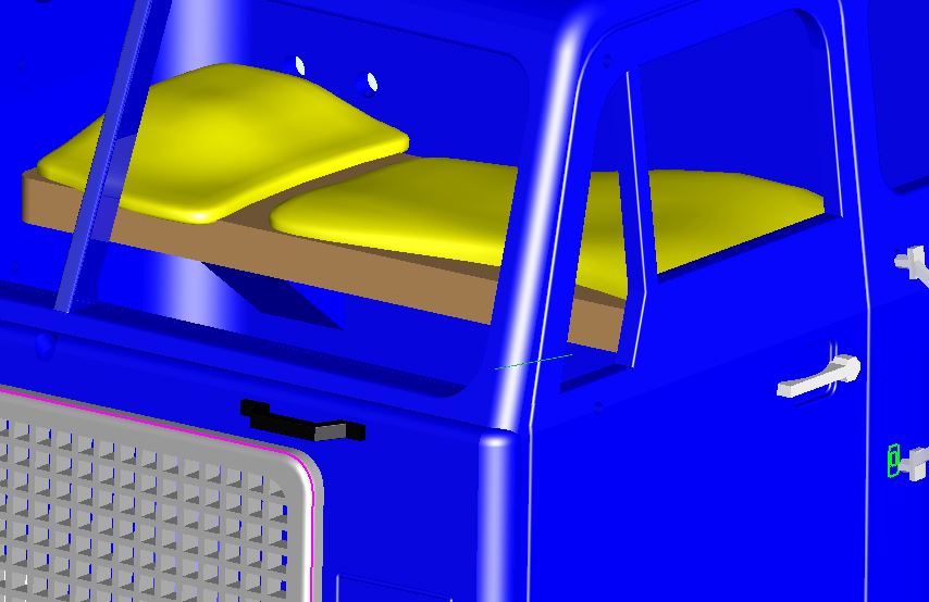 Truck sleeper mattress, cushion and blanket 1:14 for Tamiya Trucks
