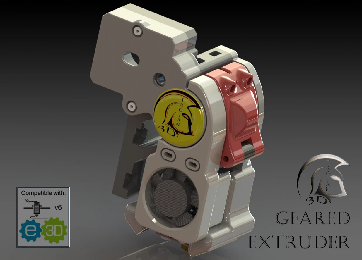 Trojan 3D Geared Extruder 1.75mm