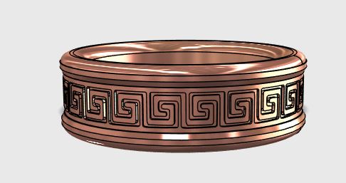 Greek key ring