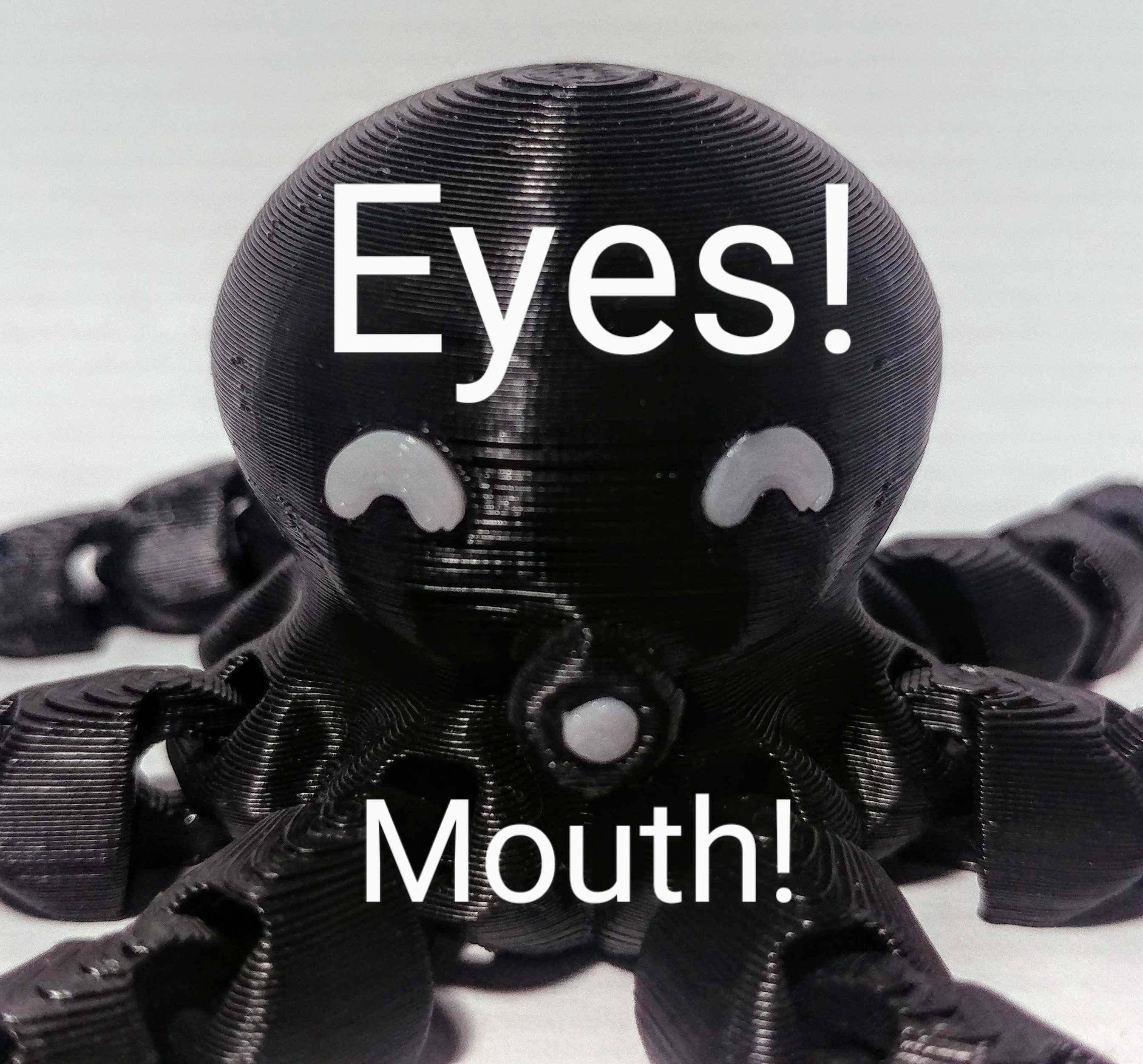 Eyes and Mouth for Cute Mini Octopus!