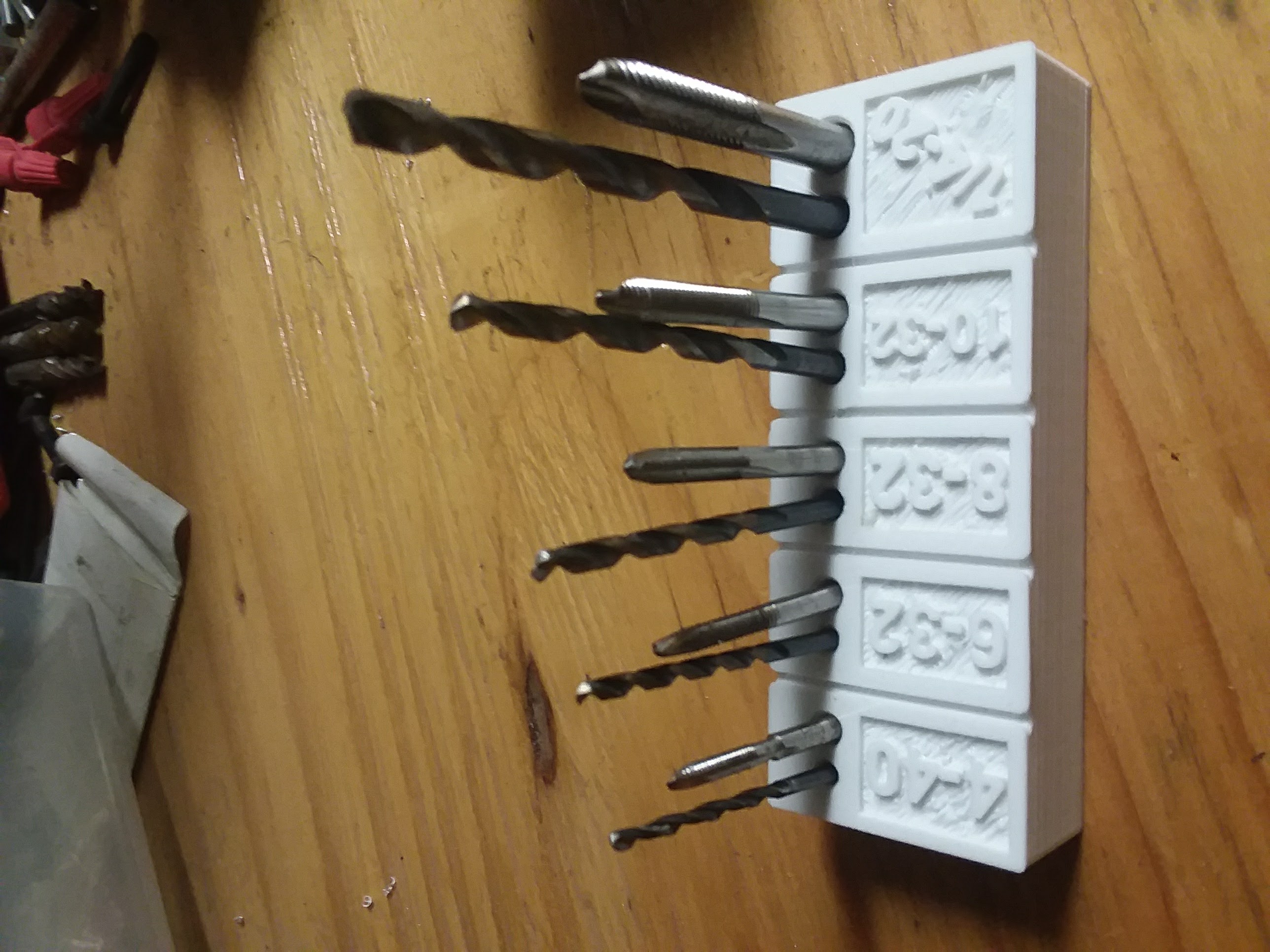 Tap & Drill Holder for #4 thru 1/4" common sizes