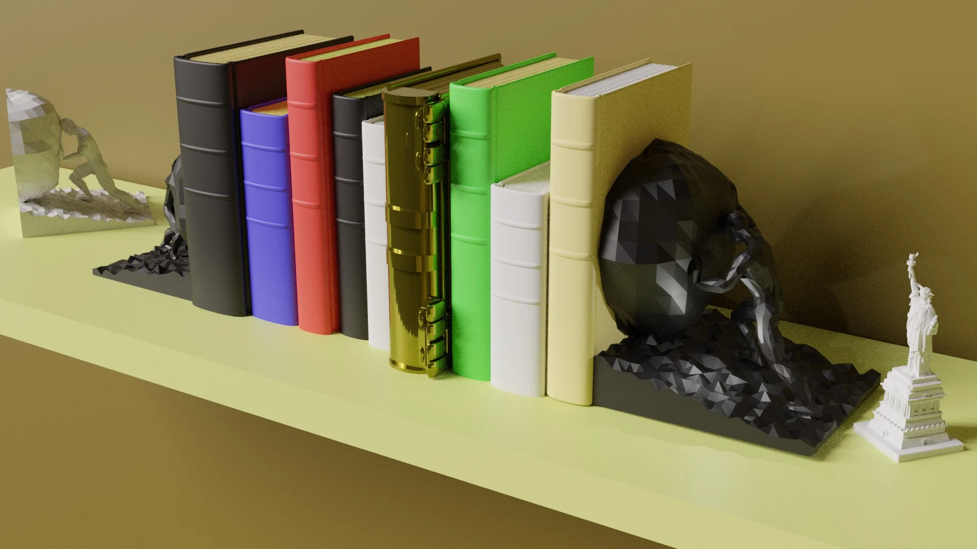 Sisyphus Bookends. [DMcG]