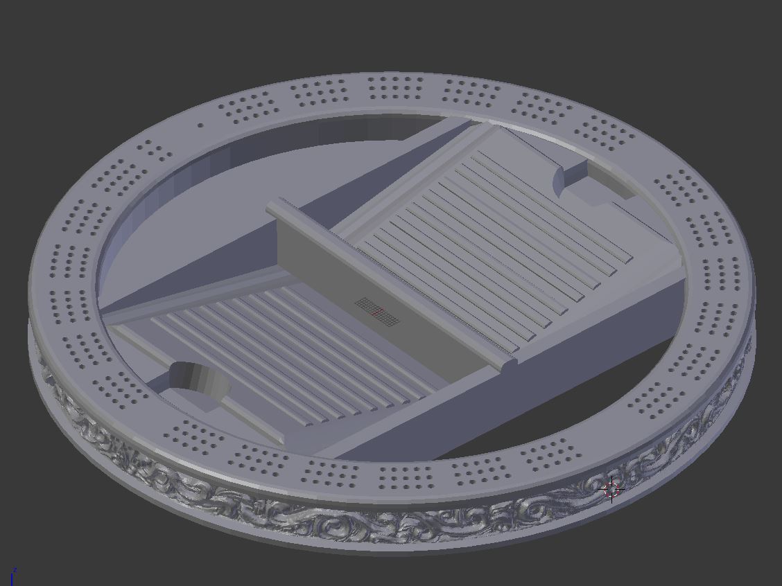 Filigree Cribbage Board WIP
