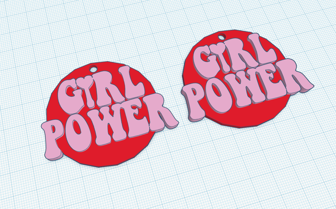 girl power earrings