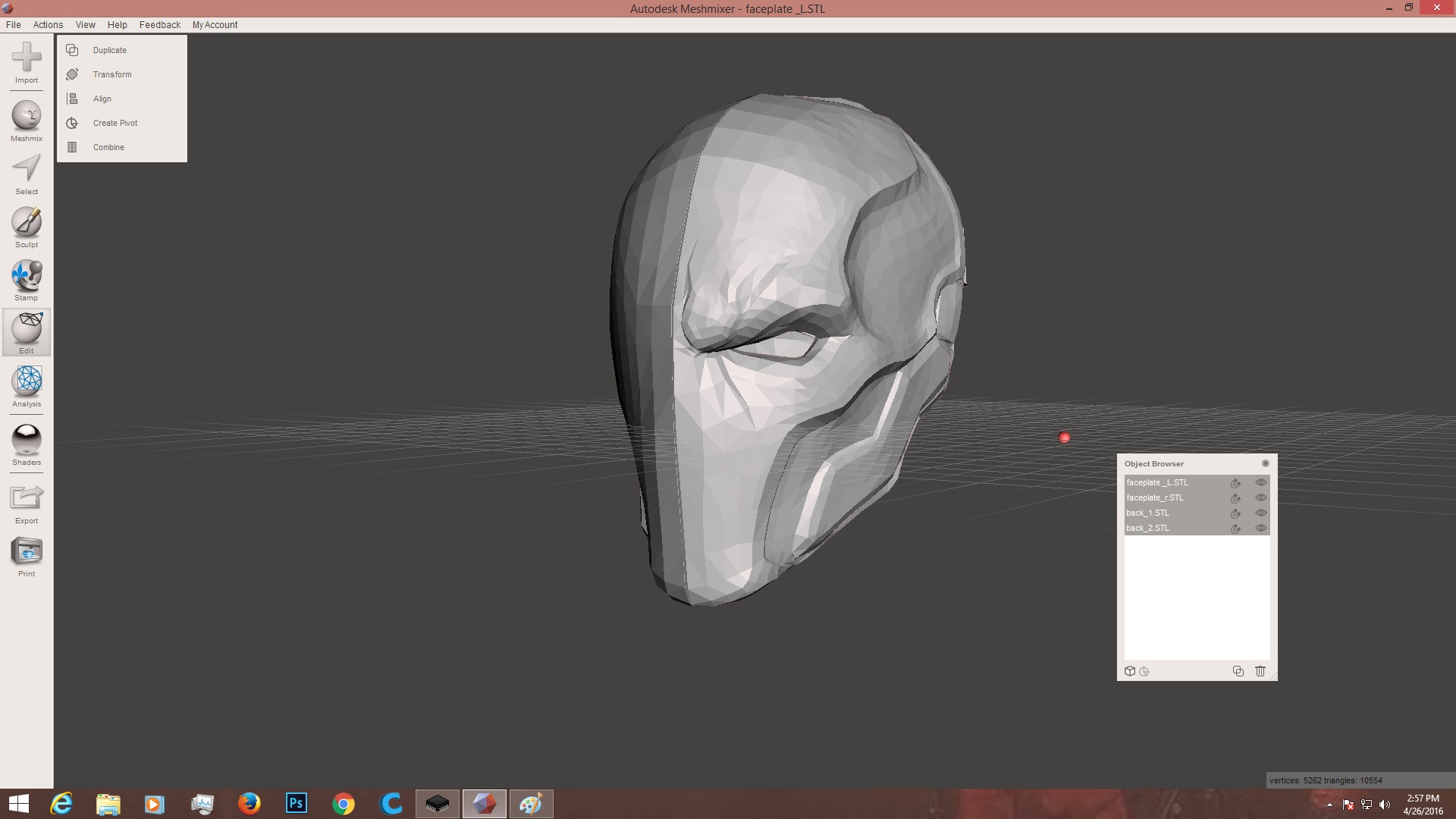 Deathstroke helmet