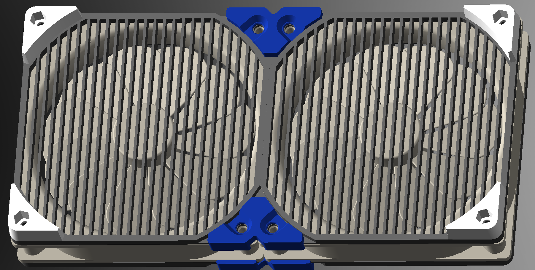 Dual 120mm fan build plate cooler