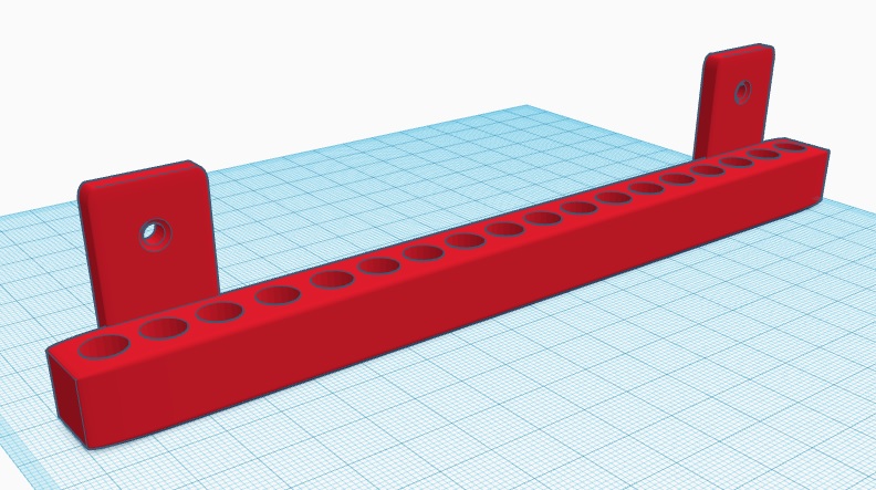 screwdriver bit holder wall mounted 8mm holes