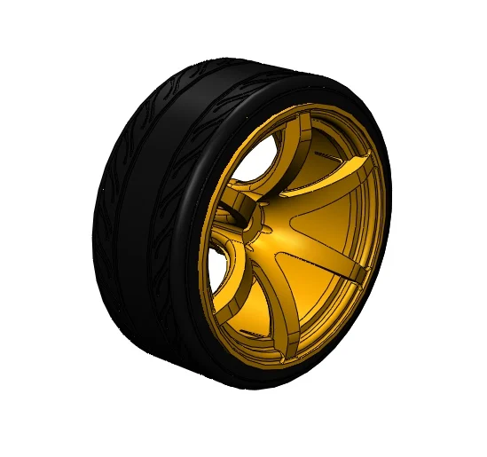 Tire and Disc for model 1:10 RC drift