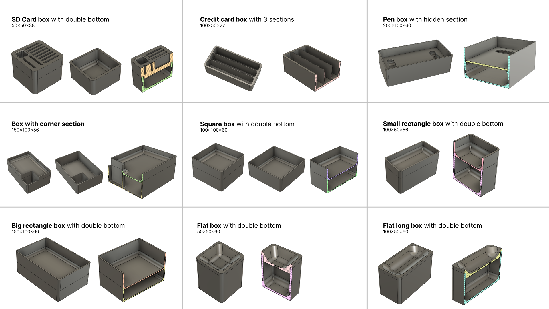 Drawer stackable boxes