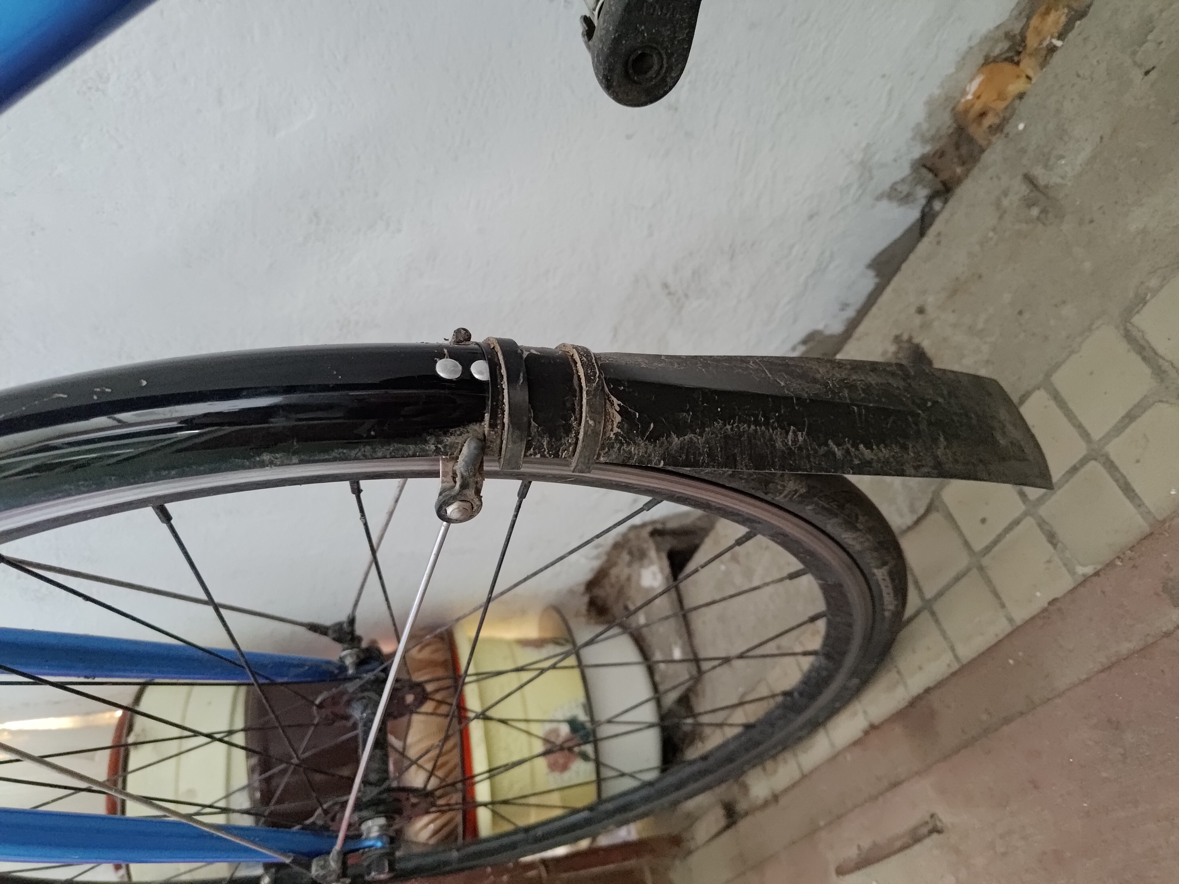 Bike mud flap holder