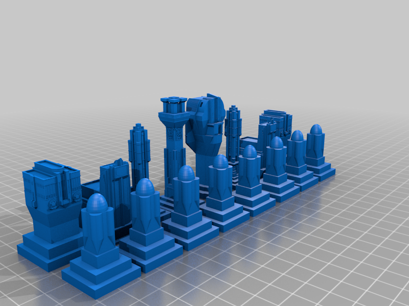 Jogo de Xadrez Goianese / Art Deco Chess Set