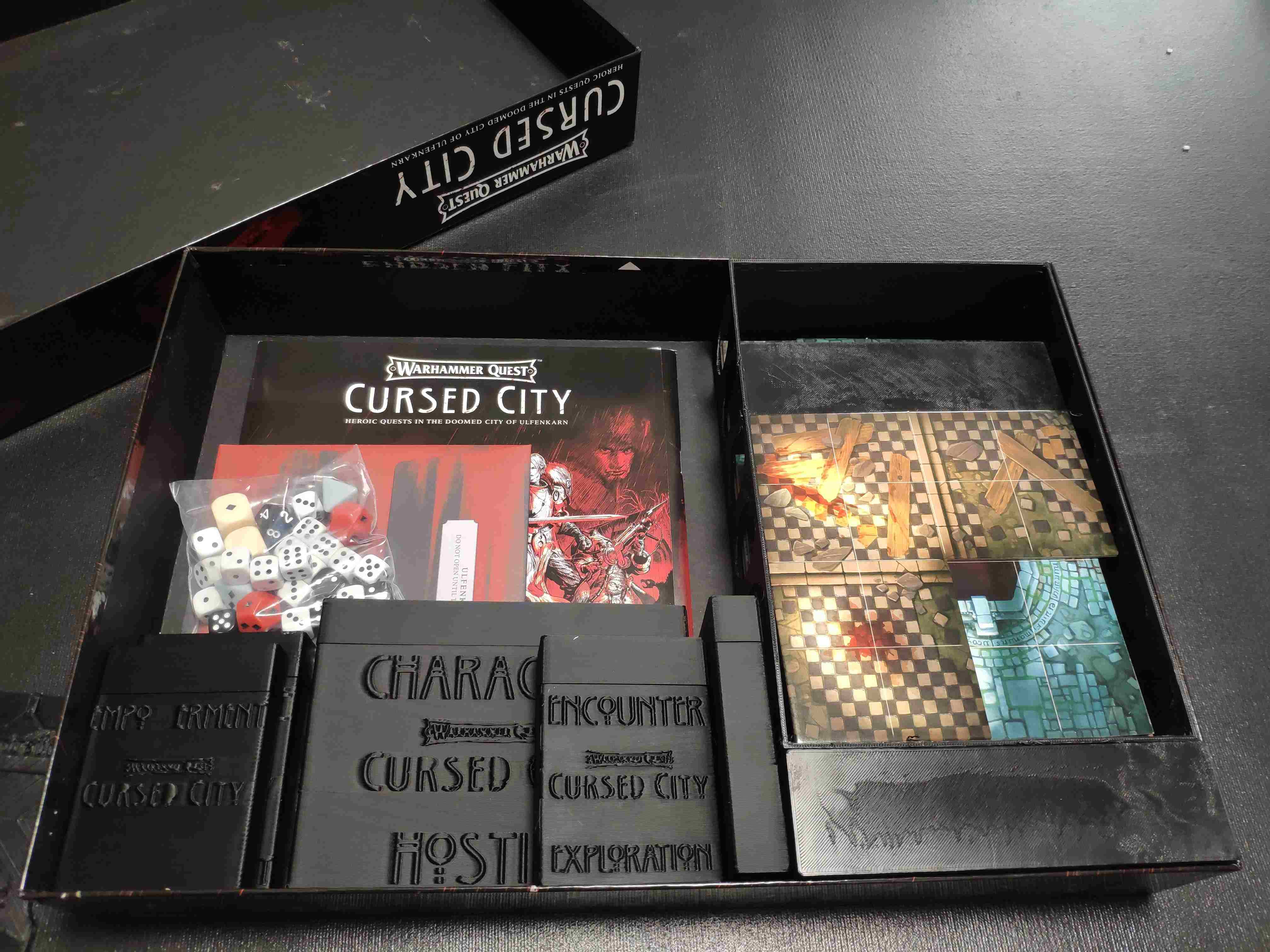 Cursed City Boardgame Box Inserts