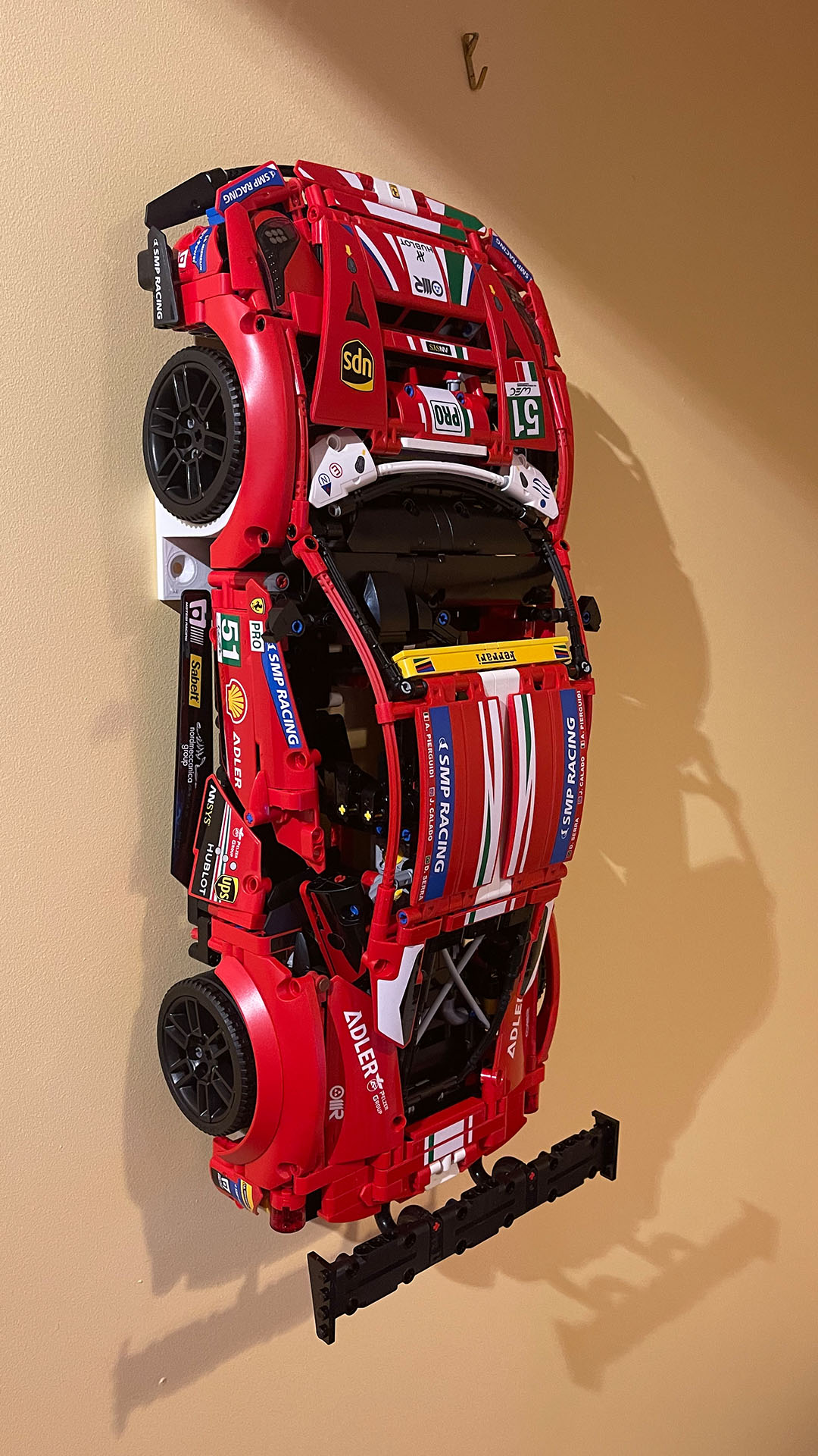 Wall Mount for Lego Porsche 911 RSR #42096 & Ferrari 488 GTE #42125
