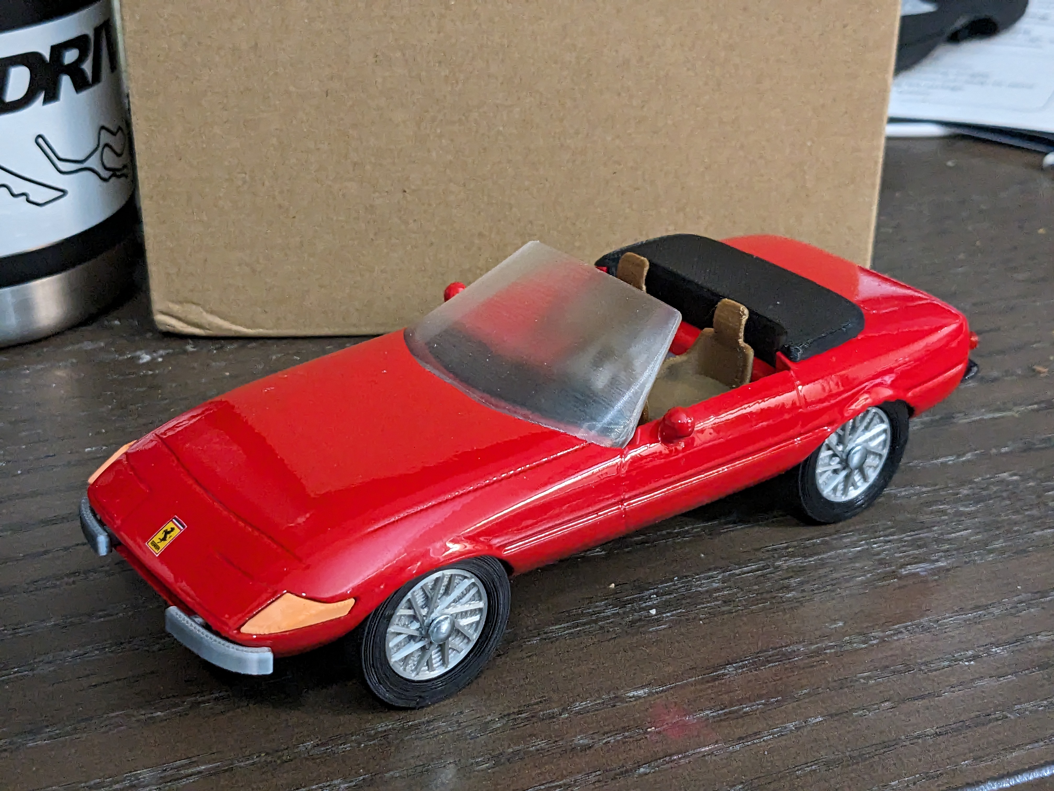 1971 Ferrari 365 Daytona Spyder (Pinewood Derby Car Shell)