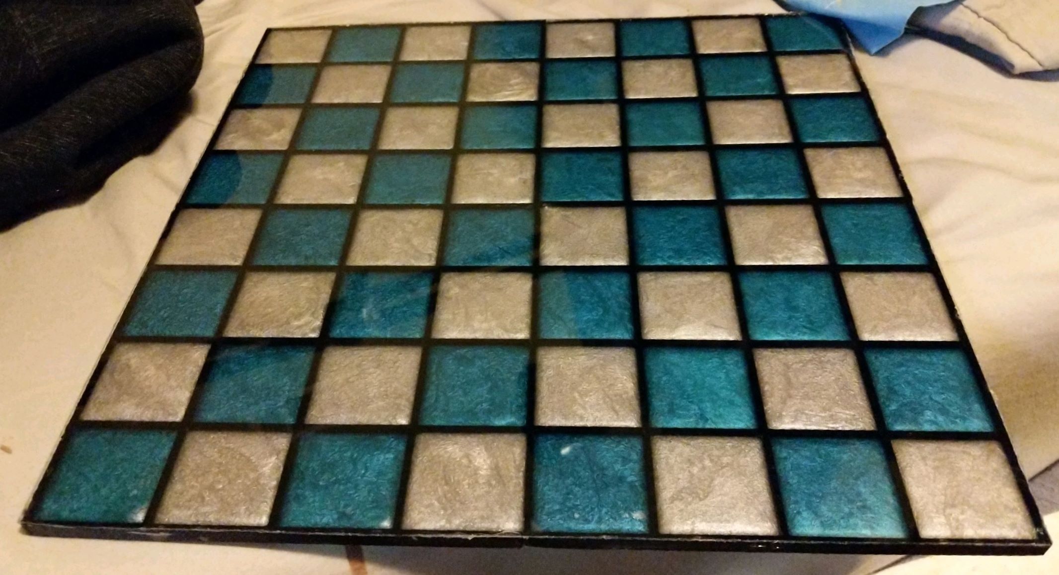 chess board (resin filled)