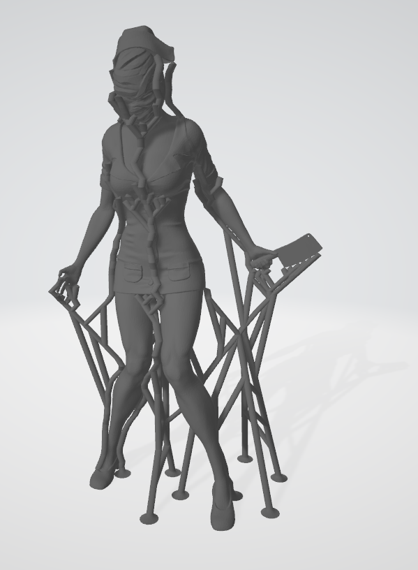 Enfermera de Silent Hill con soportes
