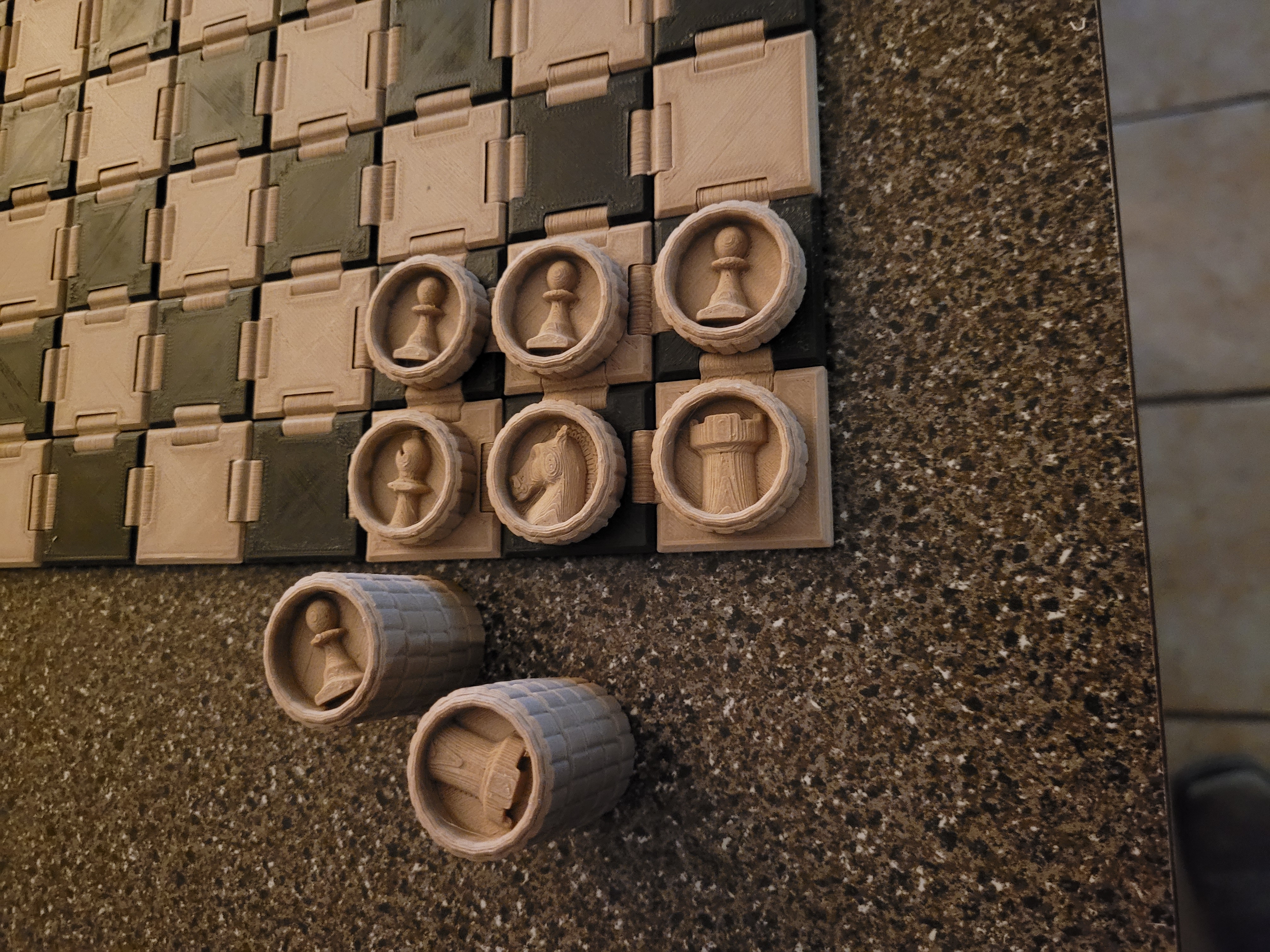 Chess Coin real piece insert, Stackable w Box